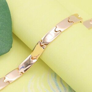 "Rose Gold Polished Link Bracelet in High Quality Brass, XPBL1131